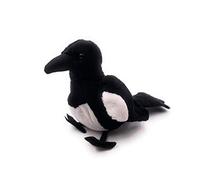 Onwomania Peluche Peluche Peluche Oiseau Corbeau Corbeau Oiseau Pie Hauteur 12 cm Noir