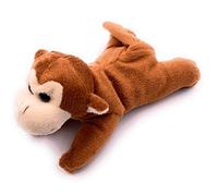 Onwomania Peluche Singe capucin Animal 17 cm Marron