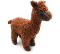 Onwomania Peluche Tissu Animal Alpaga brun debout Pako 20 cm