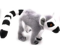 Onwomania Peluche Tissu animal lémurien gris debout primate 28 cm