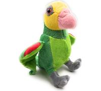 Onwomania peluche tissu animal oiseau vert amazone perroquet 18 cm