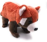 Onwomania Peluche Tissu Animal Panda roux Renard de feu debout 27 cm