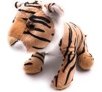 Onwomania Peluche Tissu Animal Tigre brun assis Félidé 23 cm