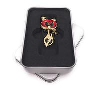 Onwomania Pendentif Chat en métal Rouge Clé USB dans Une boîte Cadeau 32 Go USB 2.0