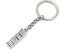 Onwomania Piano Clavier Instrument à touches Porte-clés métal Porte-bonheur en boîte cadeau alu, idéal pour offrir en cadeau