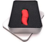 Onwomania Piment piquant avec visage Clé USB en coffret cadeau alu 32 GB USB 3.0
