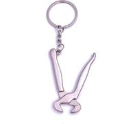 Onwomania Pince à bec Outil Artisan Porte-clés Argent Métal