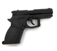 Onwomania Pistolet en Noir Gun PVC Funny USB Stick 64GB USB 2.0 USB Flash Drive