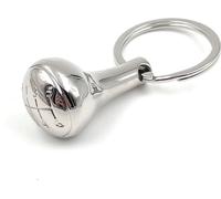 Onwomania Pommeau de levier de vitesse voiture porte-bonheur Porte-clés Alu Boîte cadeau, idéal pour faire un cadeau