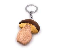 Onwomania Porte-clé en bois Champignon de la forêt aux champignons Dickriolae pendentif Charme