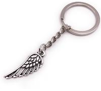 Onwomania Porte-clés aile d'ange ange céleste argent pendentif Keychain