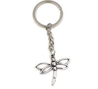 Onwomania Porte-clés Amour transparent Argent Métal Pendentif Charm