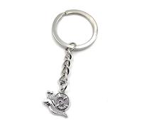 Onwomania Porte-clés animal rampant escargot en métal porte-bonheur dans une boîte cadeau en aluminium, idéal pour offrir, argenté, taille unique