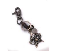 Onwomania Porte-clés araignée cuir araignée rampante araignée domestique toile d'araignée métal pendentif breloque