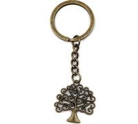 Onwomania Porte-clés - "Arbre de vie feuilles" - Porte-bonheur en métal idéal comme cadeau par ex. pour le meilleur ami, la meilleure amie, maman