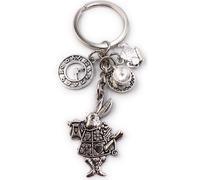 Onwomania Porte-clés argent métal lapin de Pâques montre thé lapin pendentif triple