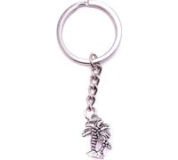 Onwomania Porte-clés Argent Métal Palmiers Plage Arbre Sud