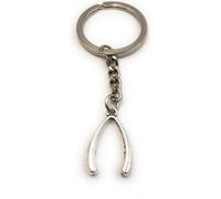Onwomania Porte-clés Baguette de sourcier Argent Métal Pendentif Charm
