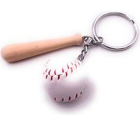 Onwomania Porte-clés Balle de base-ball Gant argent Pendentif Keychain