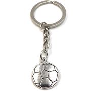 Onwomania Porte-clés ballon de foot sport plat métal argenté Charm