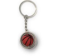 Onwomania Porte-clés Basketball pivotant Sport d'équipe Ballon équipe Pendentif métal Charm