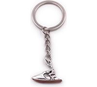 Onwomania Porte-clés Bateau de vitesse avec pilote Bateau de course Bateau à moteur argent Pendentif Keychain