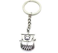 Onwomania Porte-clés Bateau Winkinger Rame Bateau antique argent Pendentif métal Charm