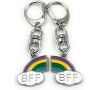 Onwomania Porte-clés - BFF amitié arc-en-ciel - porte-bonheur idéal comme cadeau