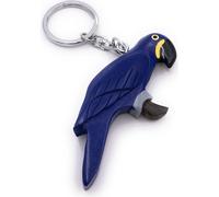 Onwomania Porte-clés bois perroquet oiseau perruche oiseau d'élevage bleu pendentif Charm