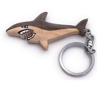 Onwomania Porte-clés bois requin méchant eau prédateur poisson cartilagineux pendentif Charm