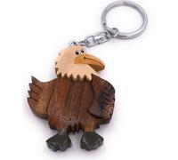 Onwomania Porte-clés bois vautour Oiseau de proie Vautour percnoptère dansant Pendentif Charm