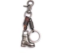 Onwomania Porte-clés Bottes Cuir Artisan Chaussure Pédale Métal Charm