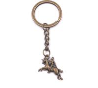Onwomania Porte-clés Bronze Cheval Armure Métal Charm