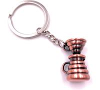 Onwomania Porte-clés café filtre Machine à café Café Pendentif bronze Keychain