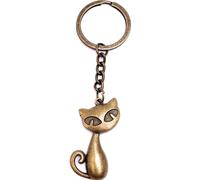 Onwomania Porte-clés chat sweet bronze Pendentif métal Charm