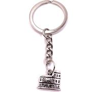 Onwomania Porte-clés Château Tour Cathédrale argent Métal Pendentif Charm