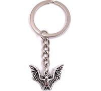 Onwomania Porte-clés chauve-souris oiseau de nuit argenté Métal Pendentif Charm