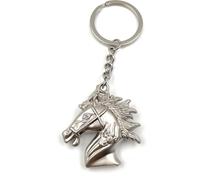 Onwomania Porte-clés - "Cheval Tête Crinière" - Porte-bonheur en métal idéal comme cadeau par ex. pour le meilleur ami, la meilleure amie, maman