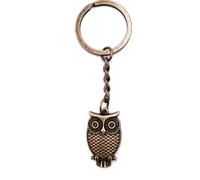 Onwomania Porte-clés Chouette sur l'arbre bronze Métal Pendentif Charm