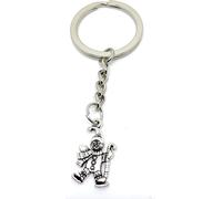 Onwomania Porte-clés Clown Bouffon avec écharpe argent métal Charm