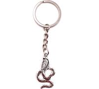 Onwomania Porte-clés Cobra Serpent venimeux Reptile Argent Métal Pendentif Charm