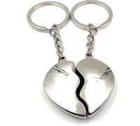 Onwomania Porte-clés - "Coeur Amour Partenaire" - Porte-bonheur en métal idéal comme cadeau par ex. pour le meilleur ami, la meilleure amie, maman