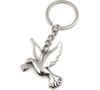 Onwomania Porte-clés - "Colombe Cœur Enfant" - Porte-bonheur en métal idéal comme cadeau par ex. pour le meilleur ami, la meilleure amie, maman