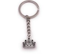 Onwomania Porte-clés couronne princesse roi reine royale argent pendentif Keychain