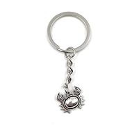 Onwomania Porte-clés Crab Creeping Animal, pendentif en métal argenté