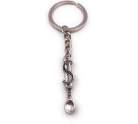 Onwomania Porte-clés Cuillère Couverts Modèle antique Dollar Argent Porte-clés