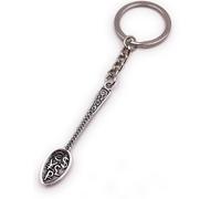 Onwomania Porte-clés cuillère couverts modèle antique signe argent pendentif Keychain