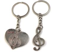 Onwomania Porte-clés Cœur Partenaire Note assortie Couple Amour Pendentif métal Charm