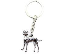 Onwomania Porte-clés Damaltiner chien doux mignon animal de compagnie argent pendentif métal Charm
