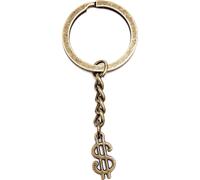 Onwomania Porte-clés Dollar Billet Monnaie Argent Pendentif métal doré Charm
